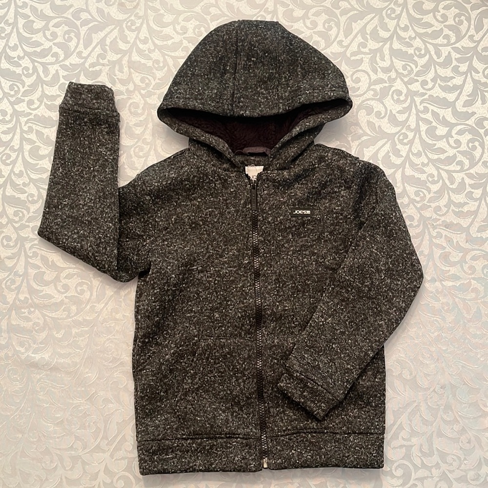 Joe’s Boys Zip Up Sweatshirt Size 6 Gray/Black